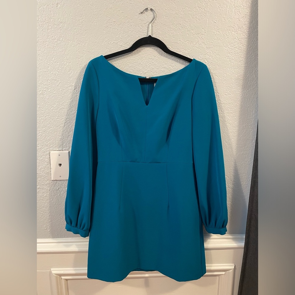 Milly V Neck Molly Mini Dress Blue/Azure Size 8 NWT